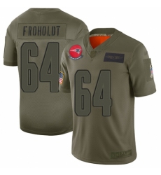 Women's New England Patriots #64 Hjalte Froholdt Limited Camo 2019 Salute to Service Football Jersey