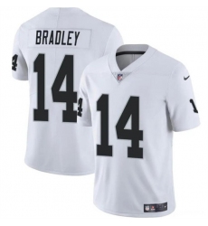 Men's Las Vegas Raiders #14 Carter Bradley White 2024 Vapor Football Stitched Jersey