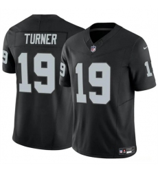 Men's Las Vegas Raiders #19 DJ Turner Black F.U.S.E. Vapor Football Stitched Jersey