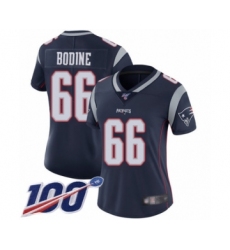 Women's New England Patriots #66 Russell Bodine Navy Blue Team Color Vapor Untouchable Limited Player 100th Season Football Jersey