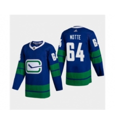 Men's Vancouver Canucks #64 Tyler Motte 2020-21 Authentic Player Alternate Stitched Hockey Jersey Blue