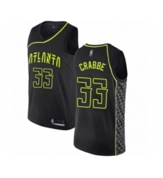 Men's Atlanta Hawks #33 Allen Crabbe Authentic Black Basketball Jersey - City Edition