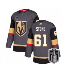 Men's Vegas Golden Knights #61 Mark Stone Gray 2023 Stanley Cup Final Stitched Jersey