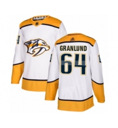 Youth Nashville Predators #64 Mikael Granlund Authentic White Away Hockey Jersey