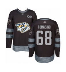 Men's Nashville Predators #68 Philip Tomasino Authentic Black 1917-2017 100th Anniversary Hockey Jersey