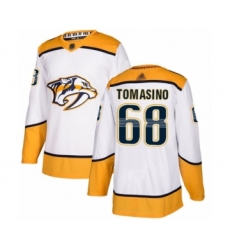 Men's Nashville Predators #68 Philip Tomasino Authentic White Away Hockey Jersey