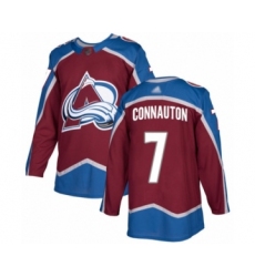 Men's Colorado Avalanche #7 Kevin Connauton Authentic Burgundy Red Home Hockey Jersey