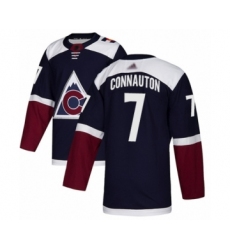 Men's Colorado Avalanche #7 Kevin Connauton Authentic Navy Blue Alternate Hockey Jersey