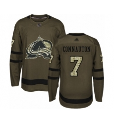 Youth Colorado Avalanche #7 Kevin Connauton Authentic Green Salute to Service Hockey Jersey