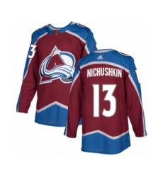 Men's Colorado Avalanche #13 Valeri Nichushkin Authentic Burgundy Red Home Hockey Jersey