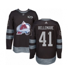 Men's Colorado Avalanche #41 Pierre-Edouard Bellemare Authentic Black 1917-2017 100th Anniversary Hockey Jersey