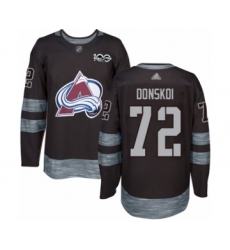 Men's Colorado Avalanche #72 Joonas Donskoi Authentic Black 1917-2017 100th Anniversary Hockey Jersey