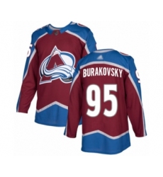 Men's Colorado Avalanche #95 Andre Burakovsky Authentic Burgundy Red Home Hockey Jersey