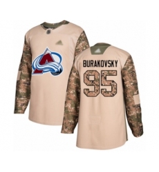 Youth Colorado Avalanche #95 Andre Burakovsky Authentic Camo Veterans Day Practice Hockey Jersey