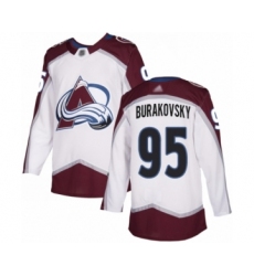 Youth Colorado Avalanche #95 Andre Burakovsky Authentic White Away Hockey Jersey