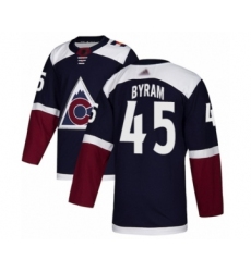 Men's Colorado Avalanche #45 Bowen Byram Authentic Navy Blue Alternate Hockey Jersey