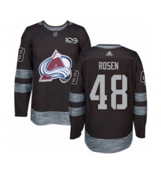 Men's Colorado Avalanche #48 Calle Rosen Authentic Black 1917-2017 100th Anniversary Hockey Jersey