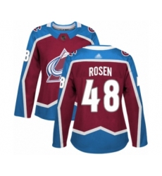 Women's Colorado Avalanche #48 Calle Rosen Authentic Burgundy Red Home Hockey Jersey