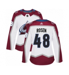 Women's Colorado Avalanche #48 Calle Rosen Authentic White Away Hockey Jersey