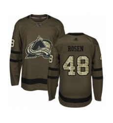 Youth Colorado Avalanche #48 Calle Rosen Authentic Green Salute to Service Hockey Jersey