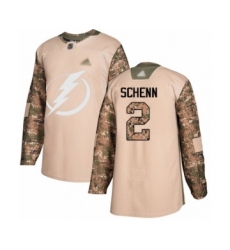 Men's Tampa Bay Lightning #2 Luke Schenn Authentic Camo Veterans Day Practice Hockey Jersey