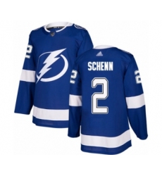 Men's Tampa Bay Lightning #2 Luke Schenn Authentic Royal Blue Home Hockey Jersey