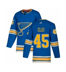 Men's St. Louis Blues #45 Colten Ellis Authentic Navy Blue Alternate Hockey Jersey