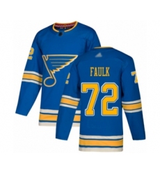 Men's St. Louis Blues #72 Justin Faulk Authentic Navy Blue Alternate Hockey Jersey