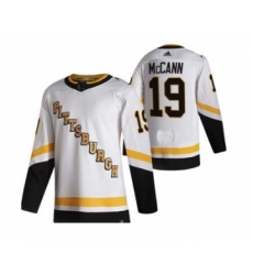 Men's Pittsburgh Penguins #19 Jared McCann White 2020-21 Reverse Retro Alternate Hockey Jersey