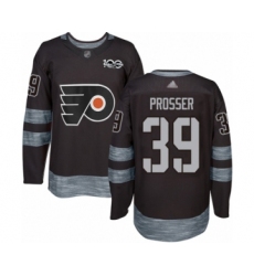 Men's Philadelphia Flyers #39 Nate Prosser Authentic Black 1917-2017 100th Anniversary Hockey Jersey