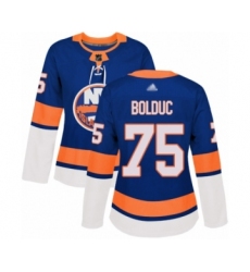 Women's New York Islanders #75 Samuel Bolduc Authentic Royal Blue Home Hockey Jersey