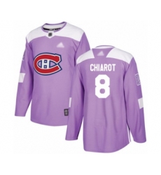 Men's Montreal Canadiens #8 Ben Chiarot Authentic Purple Fights Cancer Practice Hockey Jersey