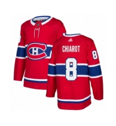 Men's Montreal Canadiens #8 Ben Chiarot Authentic Red Home Hockey Jersey