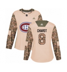 Women's Montreal Canadiens #8 Ben Chiarot Authentic Camo Veterans Day Practice Hockey Jersey