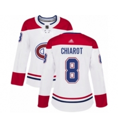 Women's Montreal Canadiens #8 Ben Chiarot Authentic White Away Hockey Jersey