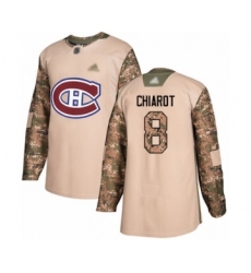 Youth Montreal Canadiens #8 Ben Chiarot Authentic Camo Veterans Day Practice Hockey Jersey