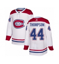 Youth Montreal Canadiens #44 Nate Thompson Authentic White Away Hockey Jersey