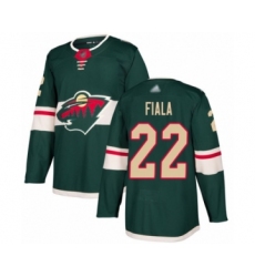 Men's Minnesota Wild #22 Kevin Fiala Authentic Green Home Hockey Jersey