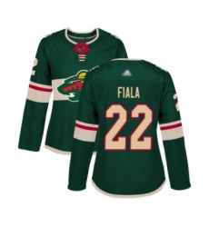 Women's Minnesota Wild #22 Kevin Fiala Authentic Green Home Hockey Jersey