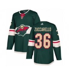 Youth Minnesota Wild #36 Mats Zuccarello Authentic Green Home Hockey Jersey