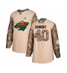 Men's Minnesota Wild #40 Gabriel Dumont Authentic Camo Veterans Day Practice Hockey Jersey