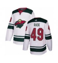 Men's Minnesota Wild #49 Victor Rask Authentic White Away Hockey Jersey