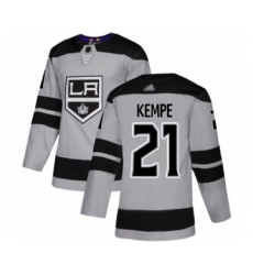 Men's Los Angeles Kings #21 Mario Kempe Authentic Gray Alternate Hockey Jersey