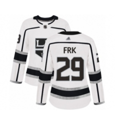 Women's Los Angeles Kings #29 Martin Frk Authentic White Away Hockey Jersey