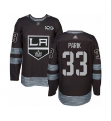 Men's Los Angeles Kings #33 Lukas Parik Authentic Black 1917-2017 100th Anniversary Hockey Jersey