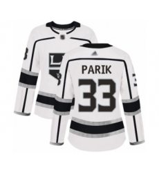 Women's Los Angeles Kings #33 Lukas Parik Authentic White Away Hockey Jersey