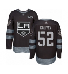 Men's Los Angeles Kings #52 Arthur Kaliyev Authentic Black 1917-2017 100th Anniversary Hockey Jersey