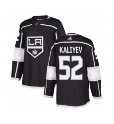 Men's Los Angeles Kings #52 Arthur Kaliyev Authentic Black Home Hockey Jersey