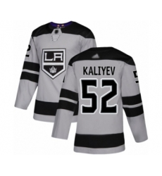 Youth Los Angeles Kings #52 Arthur Kaliyev Authentic Gray Alternate Hockey Jersey