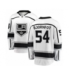 Men's Los Angeles Kings #54 Tobias Bjornfot Authentic White Away Fanatics Branded Breakaway Hockey Jersey